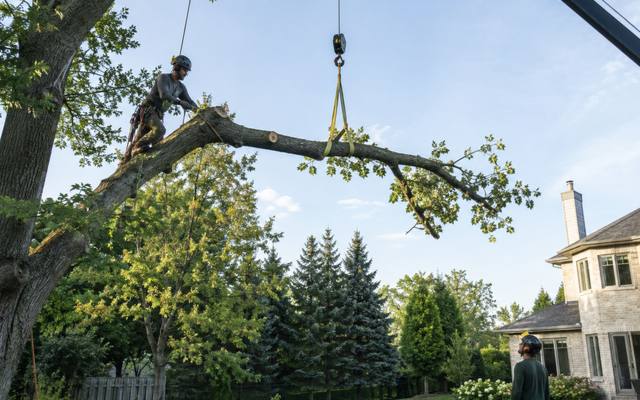 Thinned tree canopy allowing light through the branches